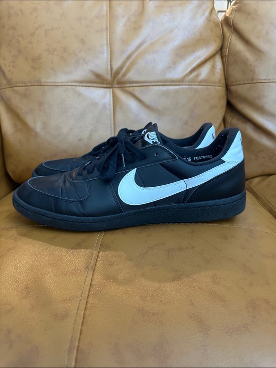 Nike Other - Nike Black Low-Top Sneakers with White Swoosh and Heel